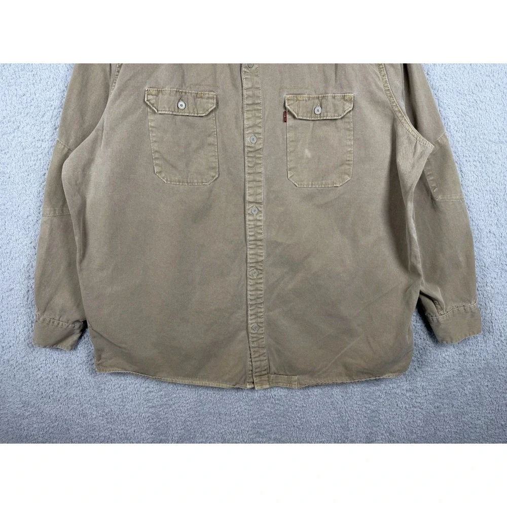 VTG LEVIS Mens XL Jacket Barn Chore Shacket Heavyweight Reinforced Elbow Shirt - Picture 4 of 8